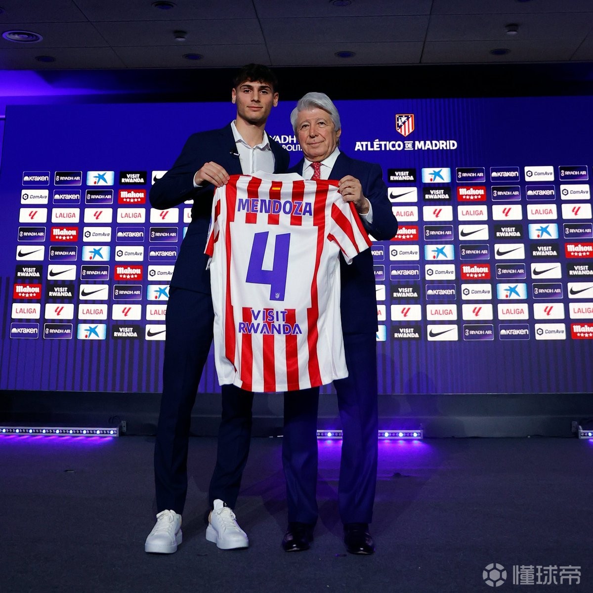 官方：马竞新援门多萨将身穿4号球衣